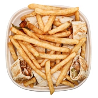 Combo Chicken Shawarma Arabi Wrap With French Fries